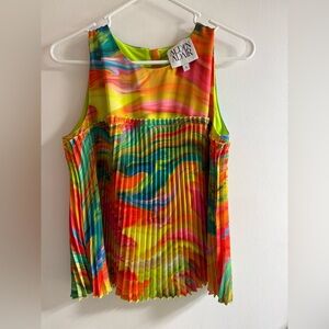 Alden Multicolor Pleated Women's Top